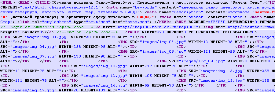 Baltik-Star i ix ne uzabil'niy html kod